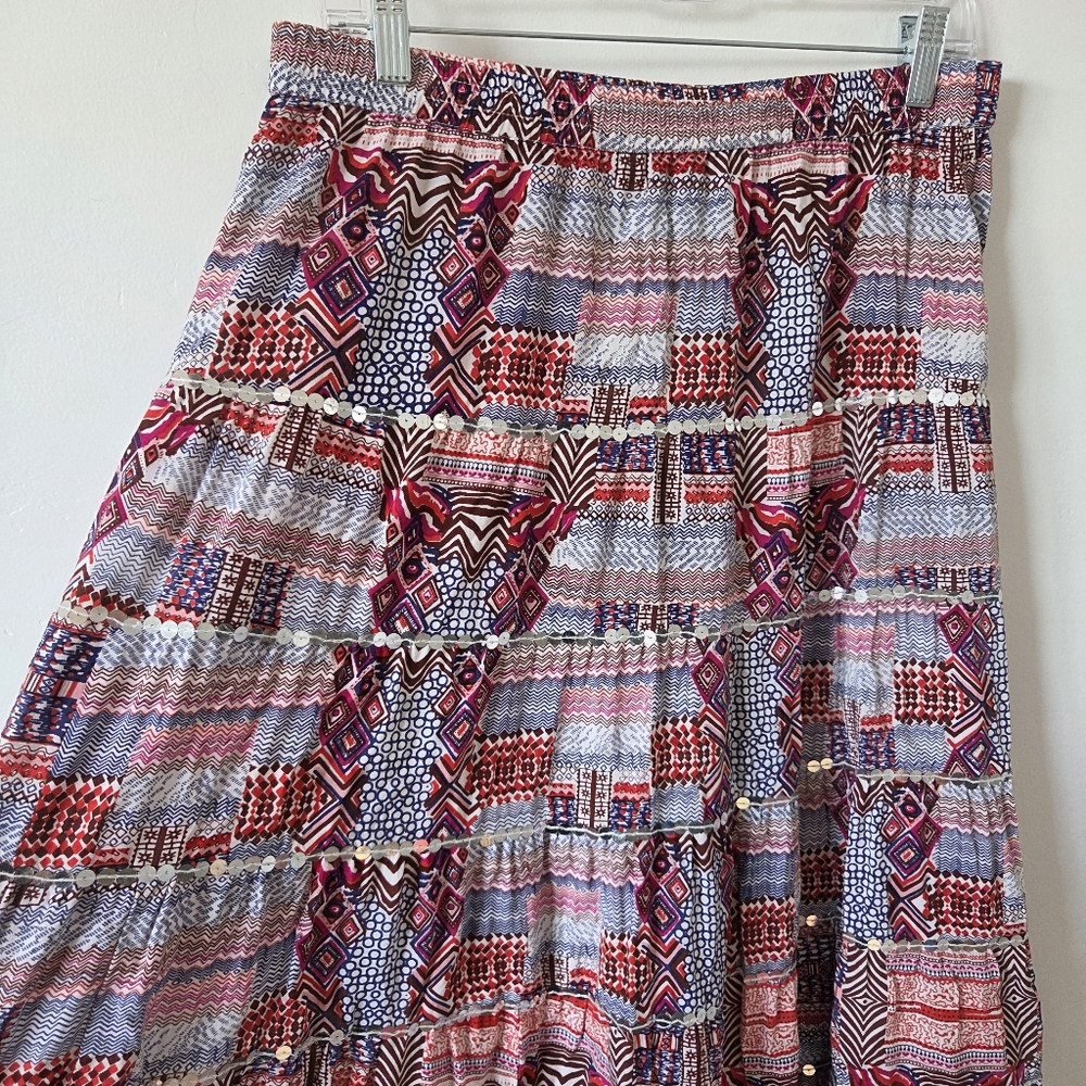 The Pyramid Collection Patchwork Sequin Skirt Tie… - image 3